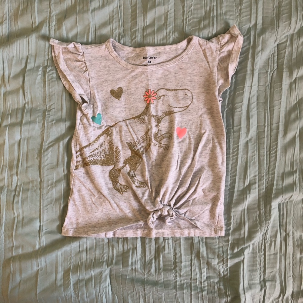 Tie front graphic tee